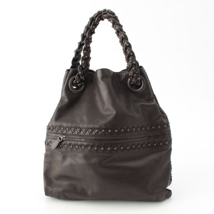 Bottega Veneta Leather Studded Handbag Black