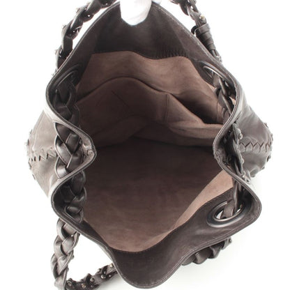 Bottega Veneta Leather Studded Handbag Black