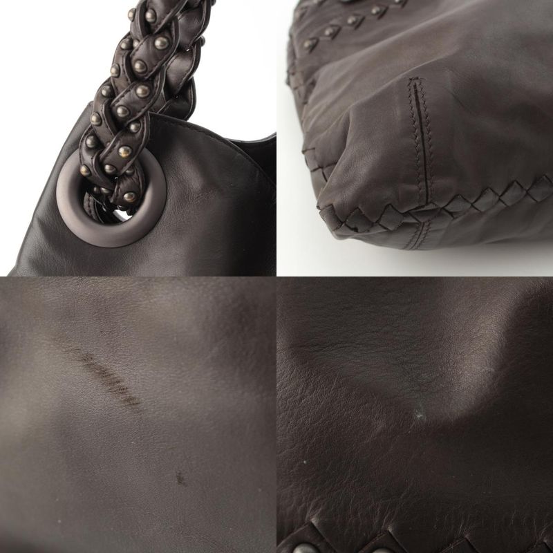 Bottega Veneta Leather Studded Handbag Black