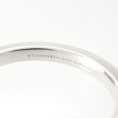 Tiffany & Co Lock Half Pave Diamond Bracelet Bangle 750 White Gold