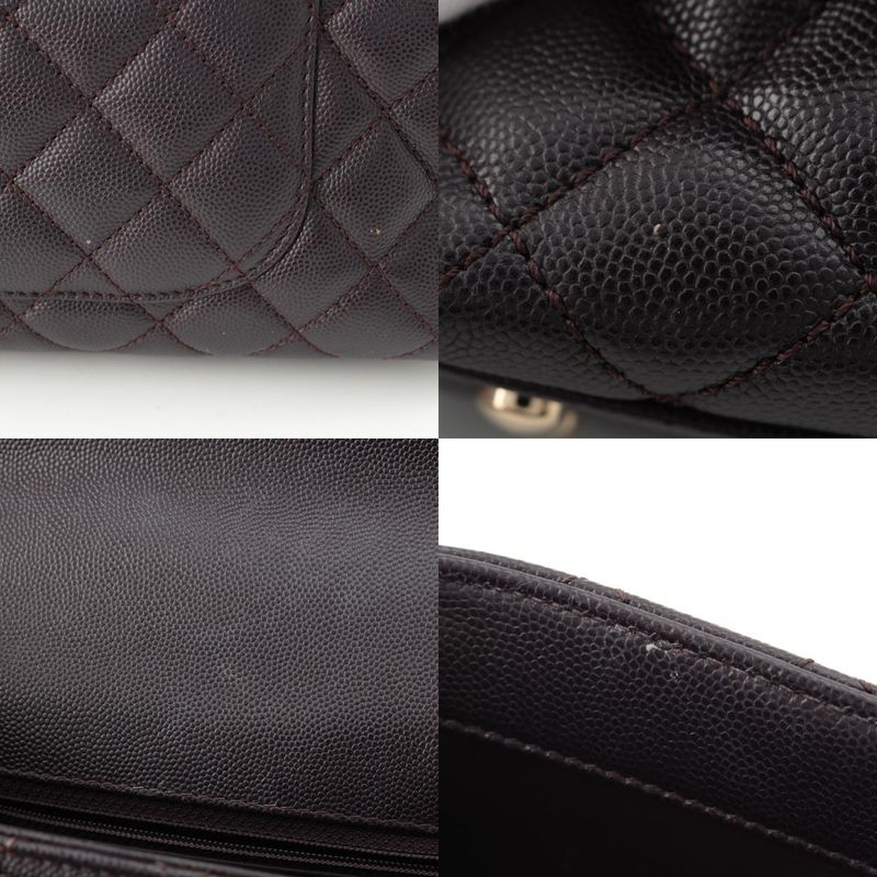 Chanel Coco Handle 24 XS Caviar Leather 2-Way Handbag Gold Brown