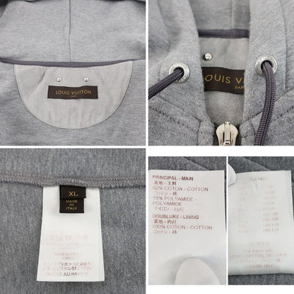 Louis Vuitton Hoodie Zip Up XL Gray Juj