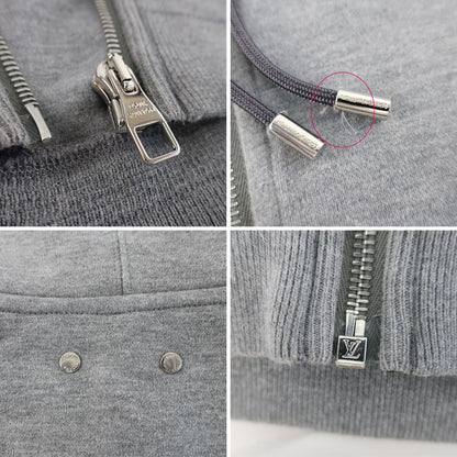 Louis Vuitton Hoodie Zip Up XL Gray Juj