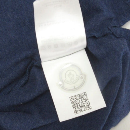 Moncler Tricolor Polo Shirt Short Sleeve Logo Patch Navy XL