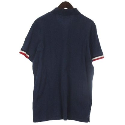 Moncler Tricolor Polo Shirt Short Sleeve Logo Patch Navy XL