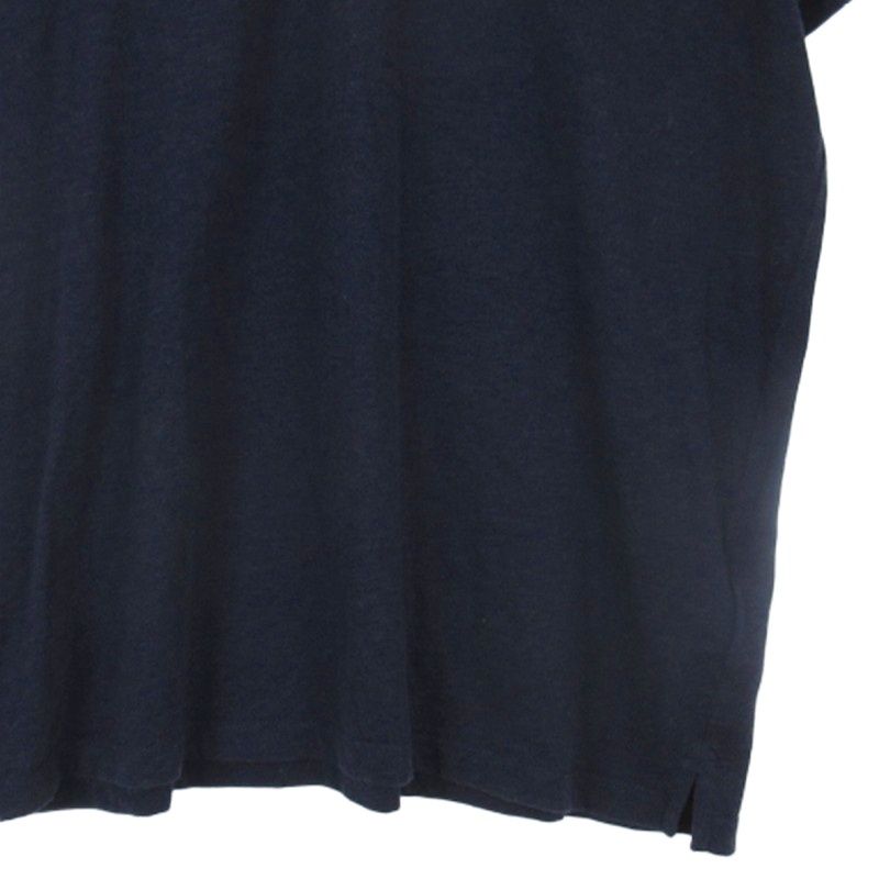 Moncler Tricolor Polo Shirt Short Sleeve Logo Patch Navy XL
