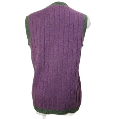 Chanel Boutique Vintage Cashmere Ensemble Knit Vest Sweater Pullover Long