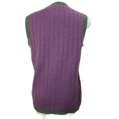 Chanel Boutique Vintage Cashmere Ensemble Knit Vest Sweater Pullover Long