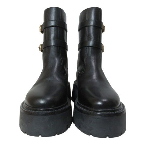 Celine Balki Buckle Diambout Platform Shoes 35 Black