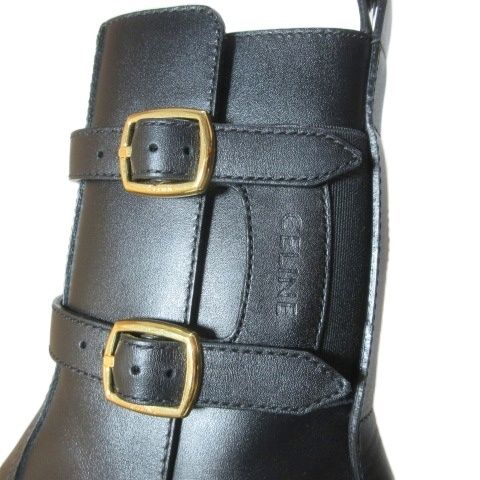 Celine Balki Buckle Diambout Platform Shoes 35 Black