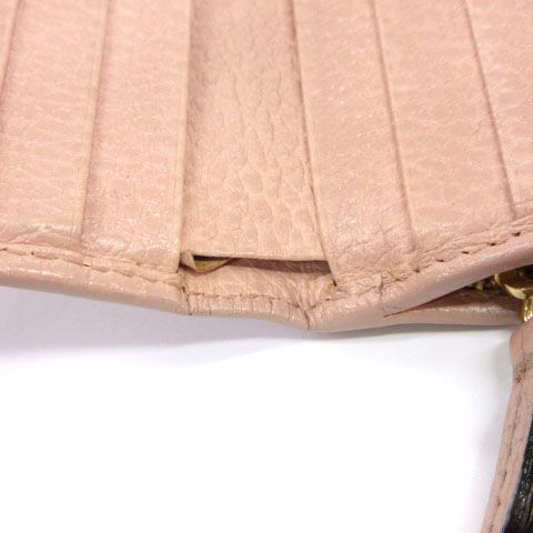 Gucci GG Marmont Leather Compact Wallet Bifold Pink