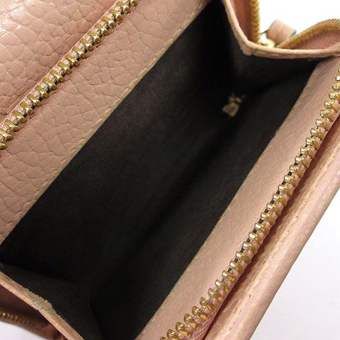 Gucci GG Marmont Leather Compact Wallet Bifold Pink