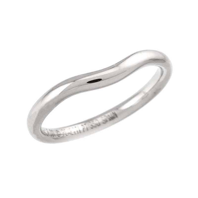 Tiffany & Co Curved Band Ring Pt Platinum