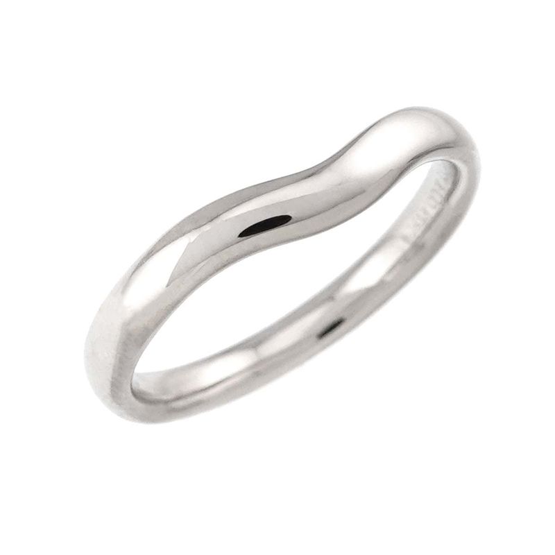 Tiffany & Co Wide Curved Band Ring Pt Platinum