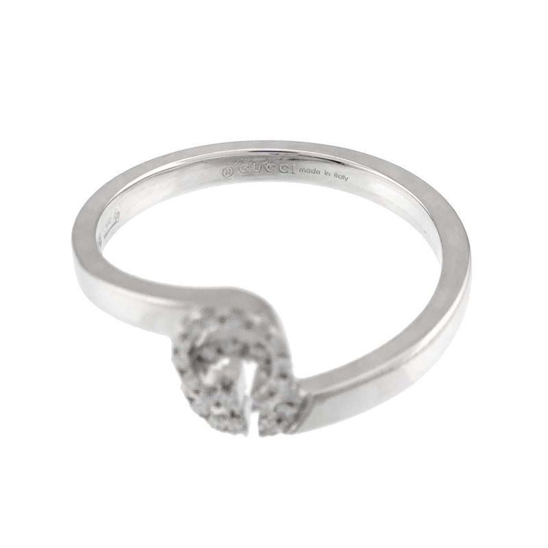 Gucci GG Running Ring Diamond 18k WG White Gold