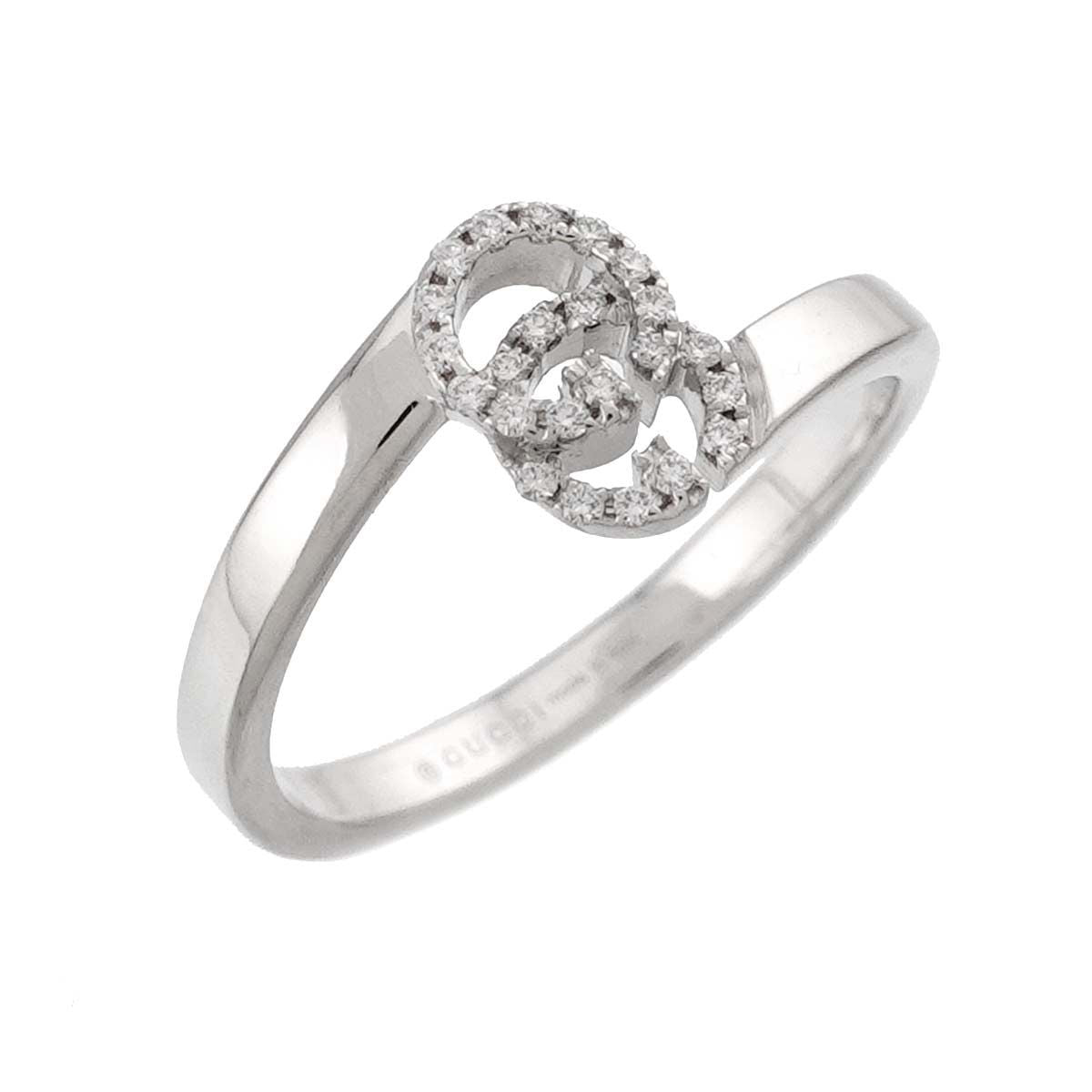 Gucci GG Running Ring Diamond 18k WG White Gold