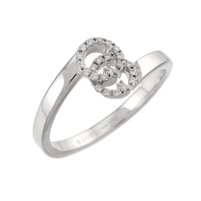 Gucci GG Running Ring Diamond 18k WG White Gold