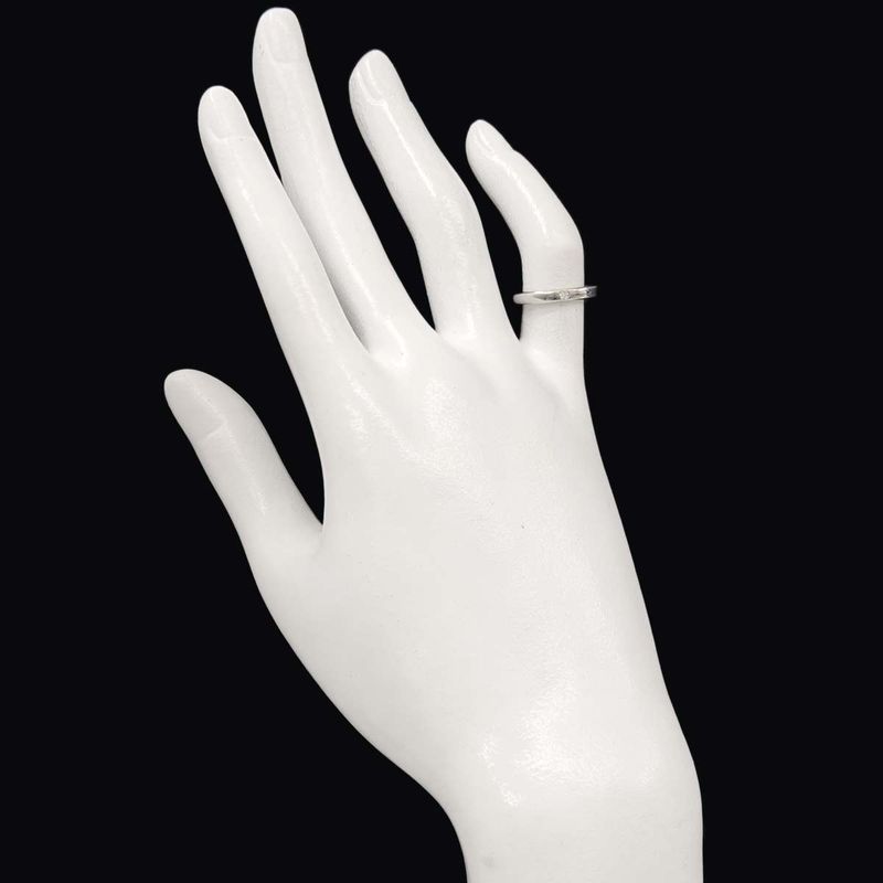 Tiffany & Co Stacking Band Ring Diamond Pt Platinum