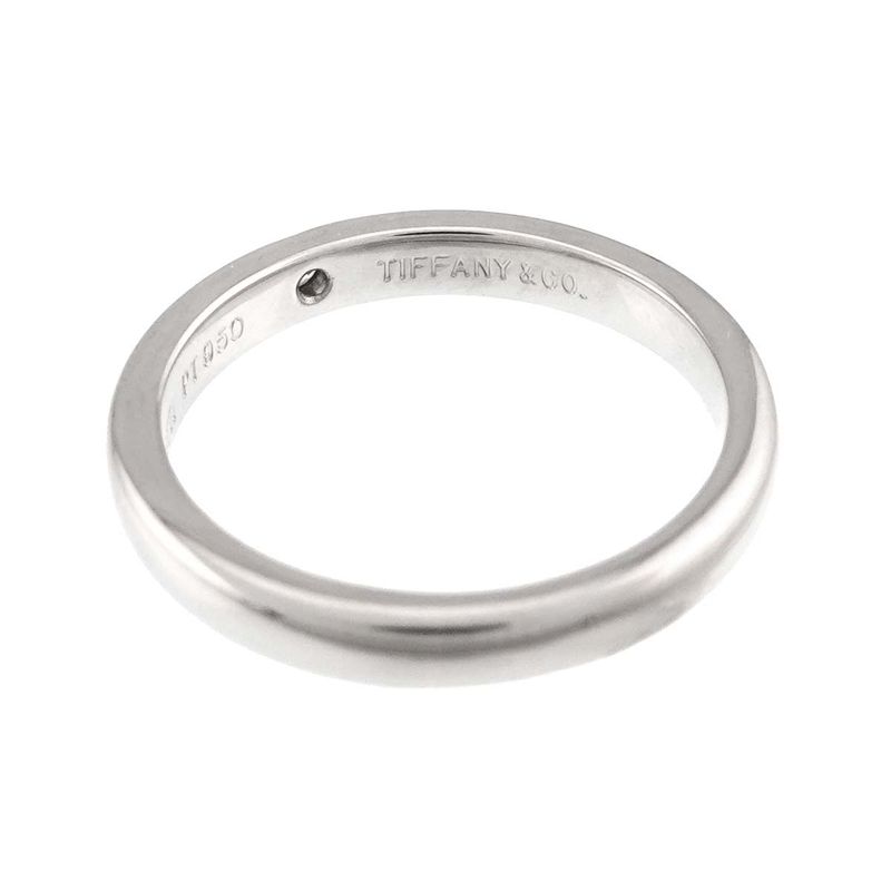 Tiffany & Co Stacking Band Ring Diamond Pt Platinum