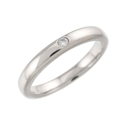 Tiffany & Co Stacking Band Ring Diamond Pt Platinum