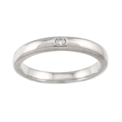 Tiffany & Co Stacking Band Ring Diamond Pt Platinum