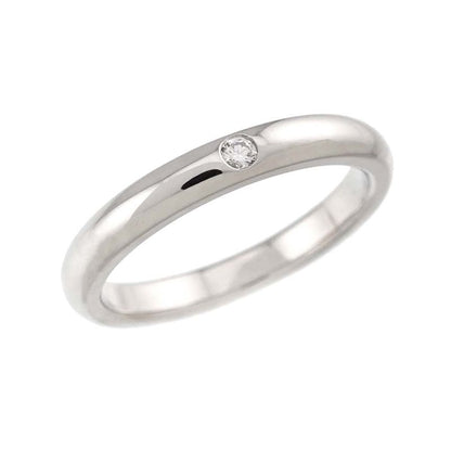 Tiffany & Co Stacking Band Ring Diamond Pt Platinum
