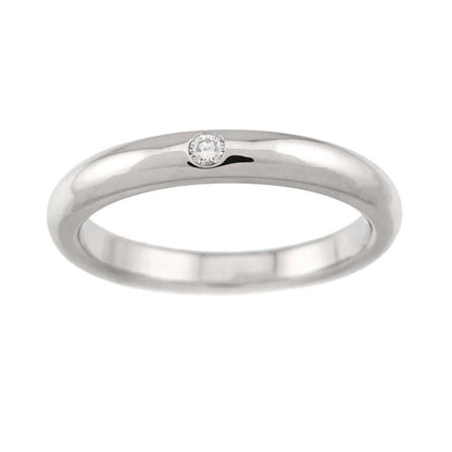 Tiffany & Co Stacking Band Ring Diamond Pt Platinum