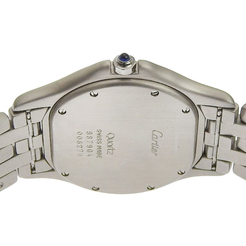 Cartier Panther LM Stainless Steel Quartz Analog Display White Dial Watch