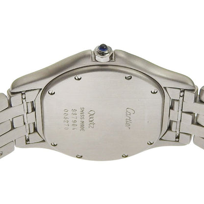 Cartier Panther LM Stainless Steel Quartz Analog Display White Dial Watch