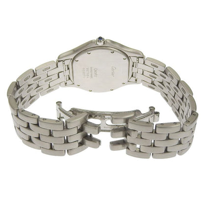Cartier Panther LM Stainless Steel Quartz Analog Display White Dial Watch