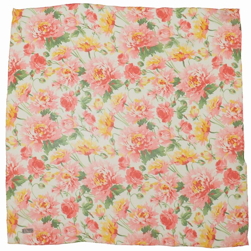 Dior Scarf Flower Silk Chiffon