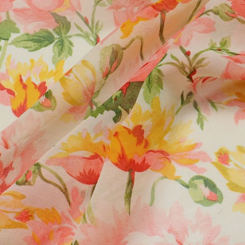 Dior Scarf Flower Silk Chiffon