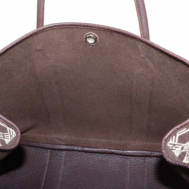 Hermes Garden Party PM Tote Towarso Ash Leather Brown Beige