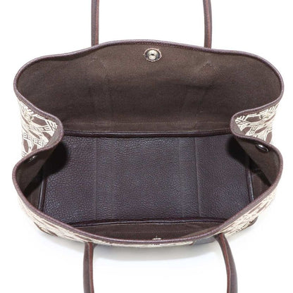 Hermes Garden Party PM Tote Towarso Ash Leather Brown Beige