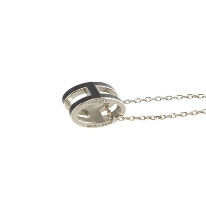 Hermes Pop Necklace Black Silver