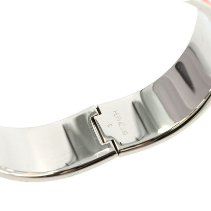 Hermes Clic Clac Bangle Orange Silver Bracelet