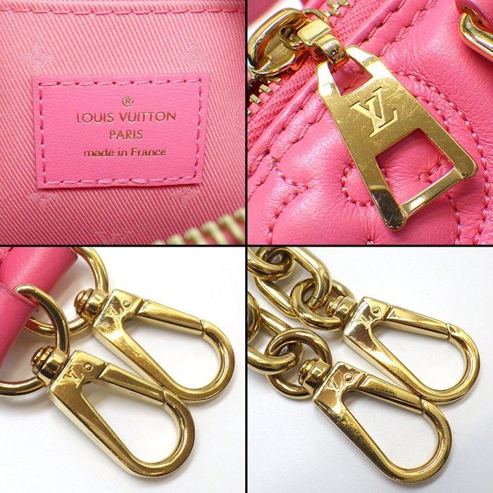 Louis Vuitton Handbag Papillon BB Dragon Fruit Bubble Glam Leather Gold