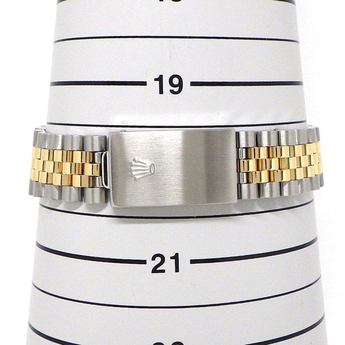 Rolex Watch Datejust P Number White Dial Roman Index Date 18k Yellow Gold SS