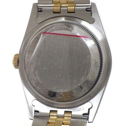 Rolex Watch Datejust P Number White Dial Roman Index Date 18k Yellow Gold SS