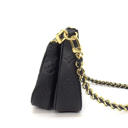 Louis Vuitton Shoulder Bag Multy Pochette Noir Black Monogram Empreinte Leather