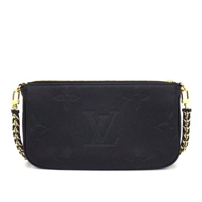 Louis Vuitton Shoulder Bag Multy Pochette Noir Black Monogram Empreinte Leather