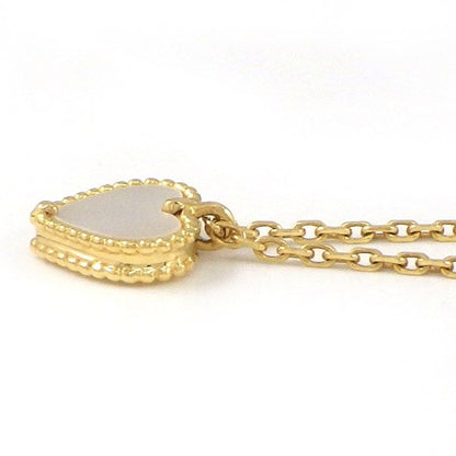 Van Cleef & Arpels Necklace Sweet Alhambra Heart White Shell 18k Yellow Gold