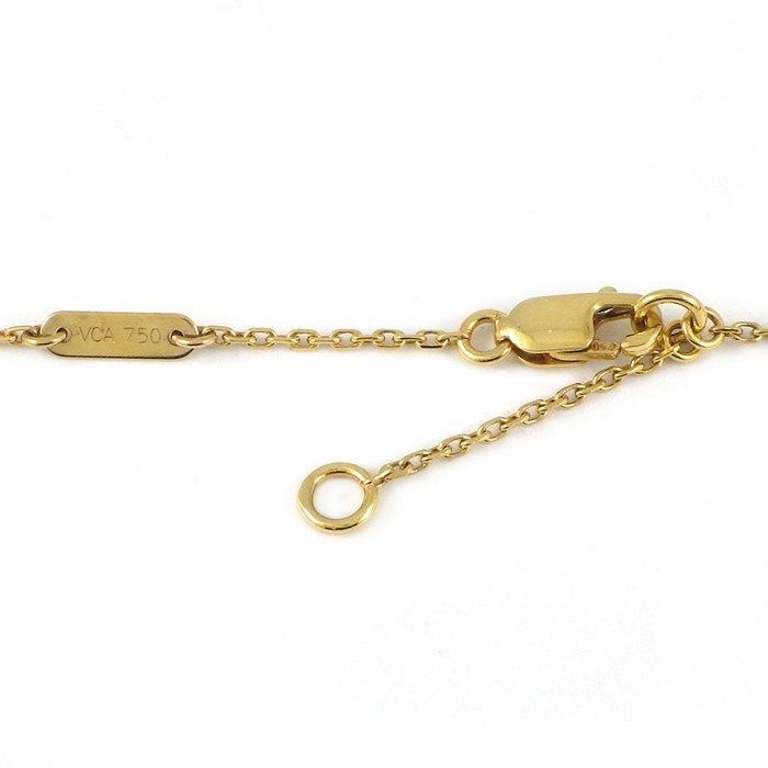 Van Cleef & Arpels Necklace Sweet Alhambra Heart White Shell 18k Yellow Gold