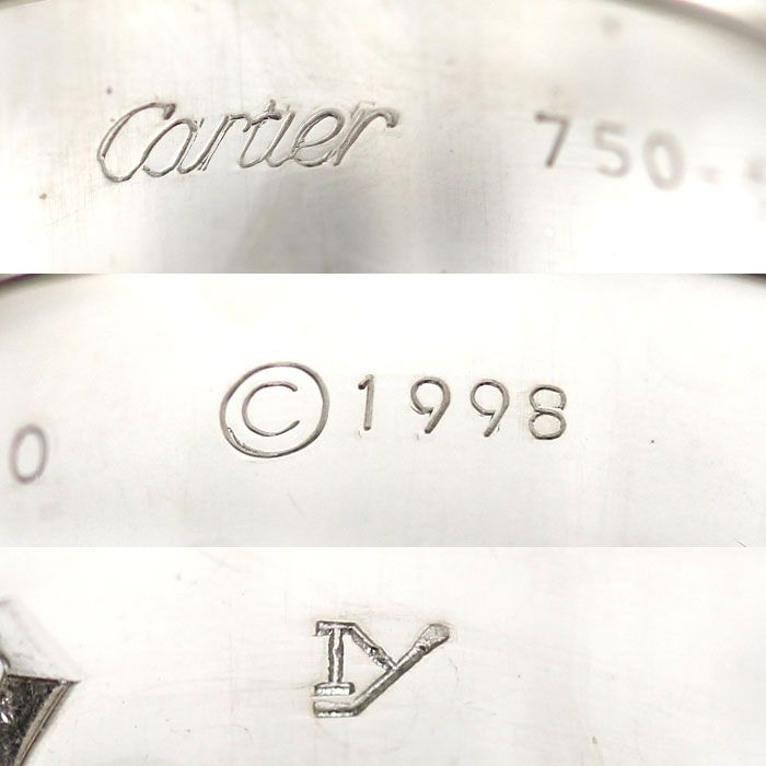 Cartier 18k White Gold Love Ring Half Diamond