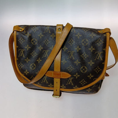 Louis Vuitton Monogram Saumur 30 Shoulder Bag Brown