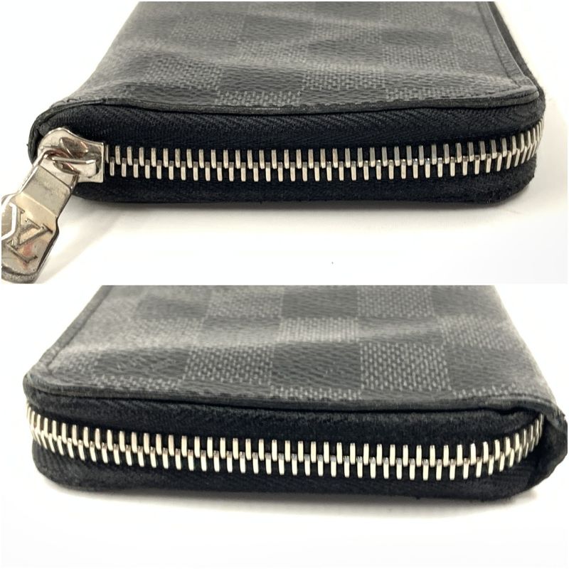 Louis Vuitton Damier Graphite Zippy Wallet Vertical Zip Around Black