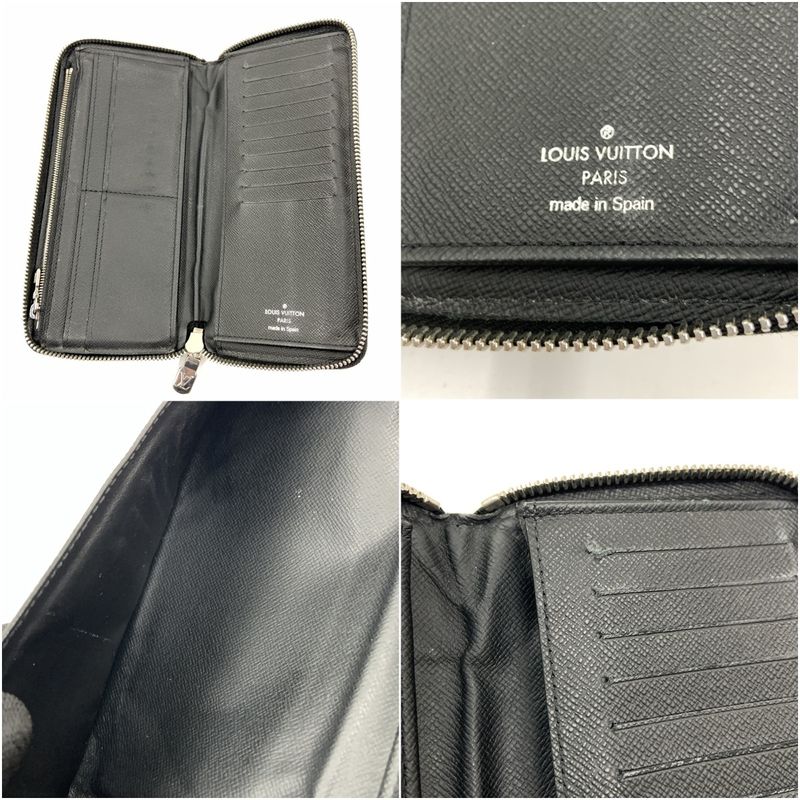 Louis Vuitton Damier Graphite Zippy Wallet Vertical Zip Around Black