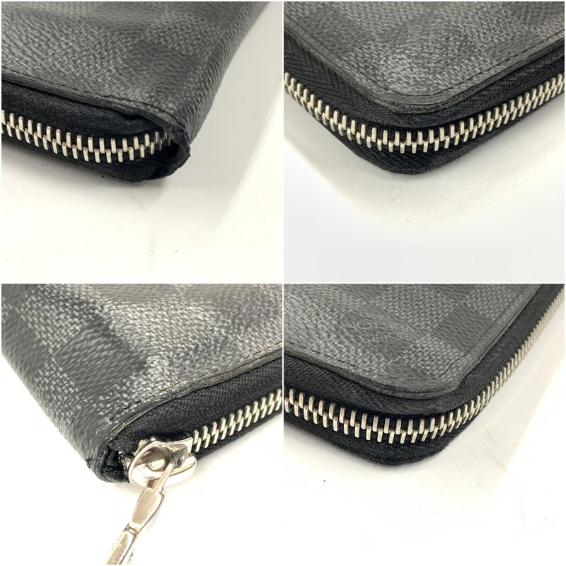 Louis Vuitton Damier Graphite Zippy Wallet Vertical Zip Around Black