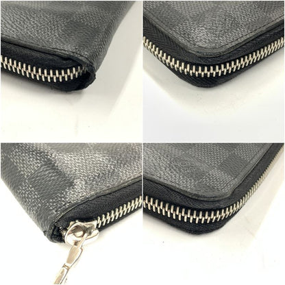 Louis Vuitton Damier Graphite Zippy Wallet Vertical Zip Around Black