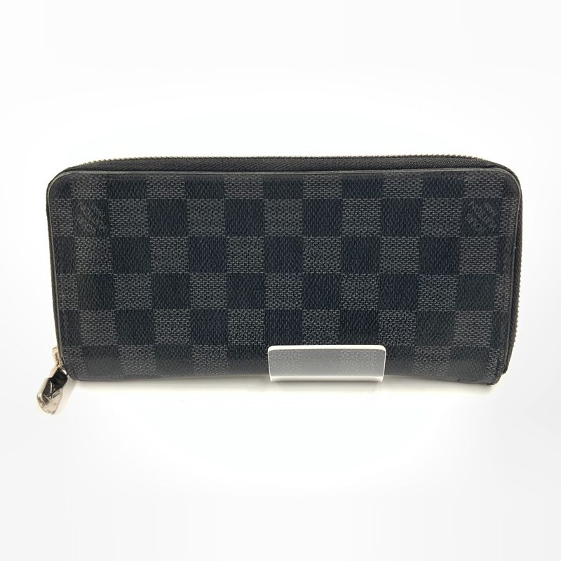 Louis Vuitton Damier Graphite Zippy Wallet Vertical Zip Around Black